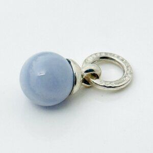 Tiffany & Co Violet Blue Chalcedony Fascination Ball Silver Charm or Pendant